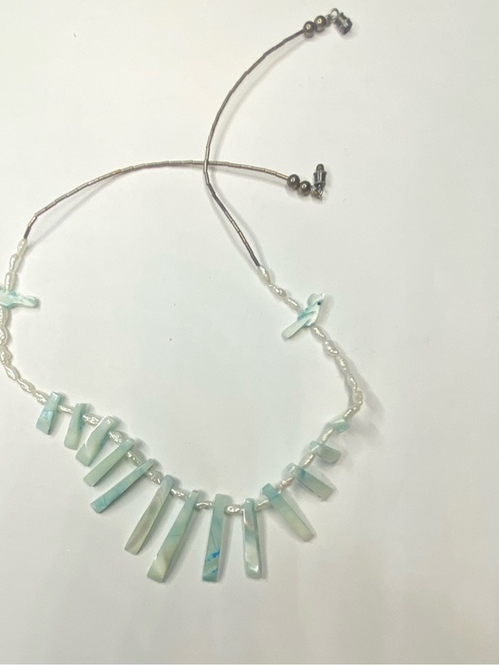 Jewelry - Seafoam Pearl Spike Necklace - Women Jewelry